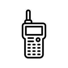 protest related police walkie talkie with buttons and spekar vector in lineal style,