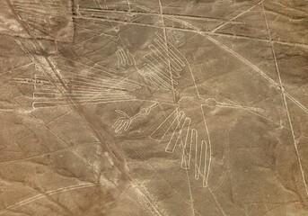 Condor geoglyph, Nazca mysterious lines and geoglyphs