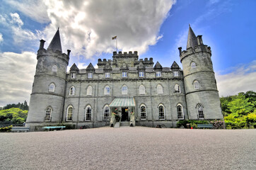 Obraz premium Inveraray Castle - a country house near Inveraray in the county of Argyll, in western Scotland.