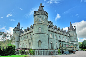 Obraz premium Inveraray Castle - a country house near Inveraray in the county of Argyll, in western Scotland.