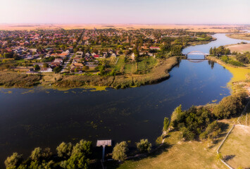 Fototapeta na wymiar Great Backa Canal in Vojvodina, Serbia