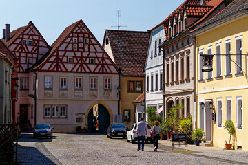 Historischer Ortskern von Iphofen, Landkreis Kitzingen, Unterfranken, Bayern, Deutschland