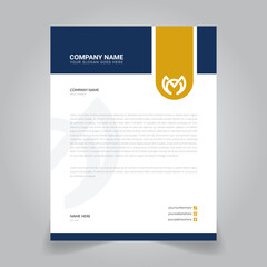 Clean and minimalist Letterhead Design Template vector.