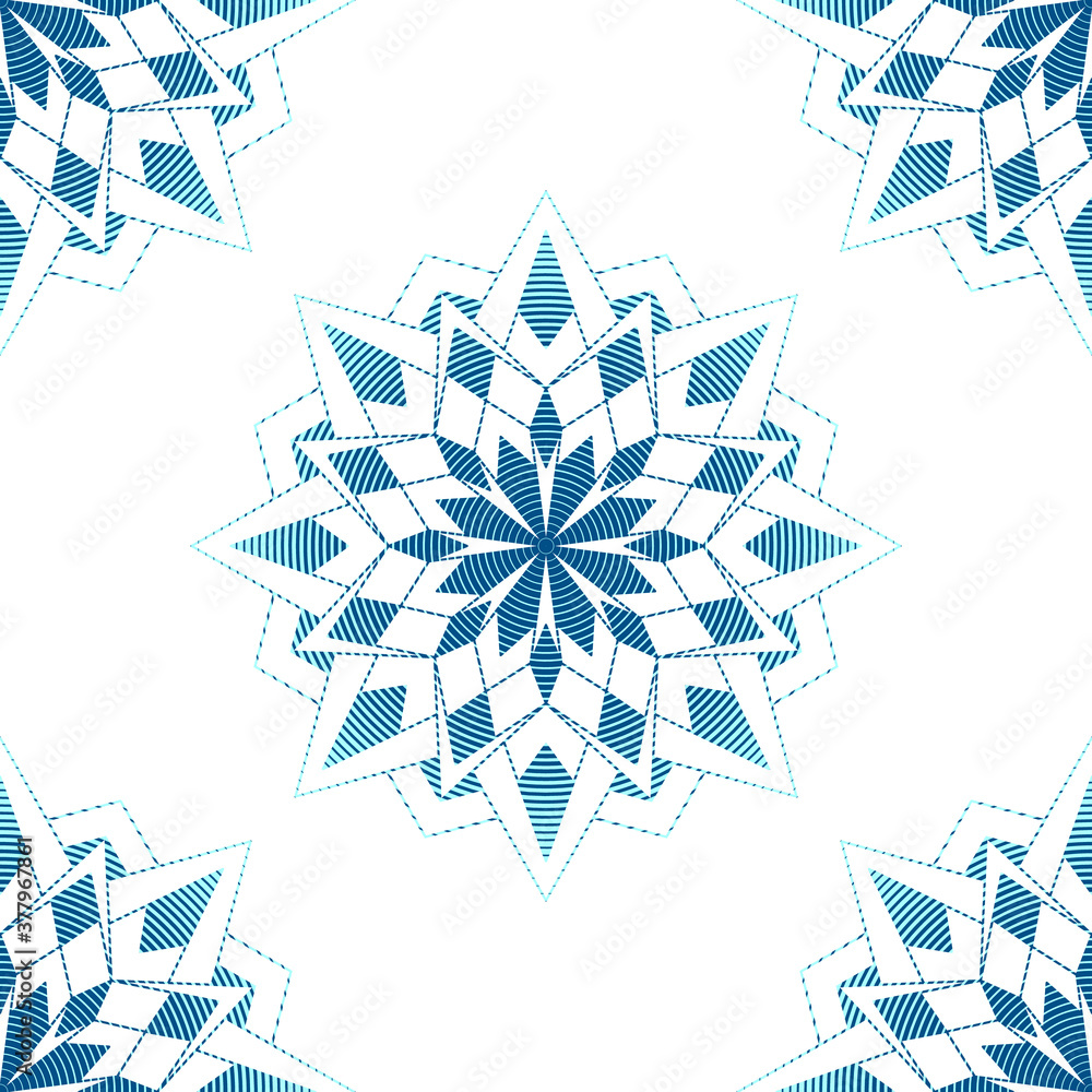 Poster abstract seamless pattern with new year snowflakes. designed to create a festive christmas mood.