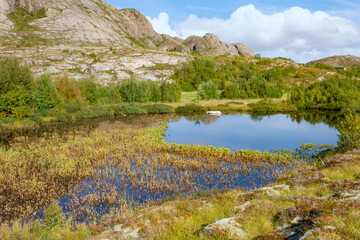 Landscape with very small lake, Northern Norway