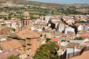 Fototapeta na wymiar Vista de la ciudad de Loja desde el mirador de Isabel I de Castilla