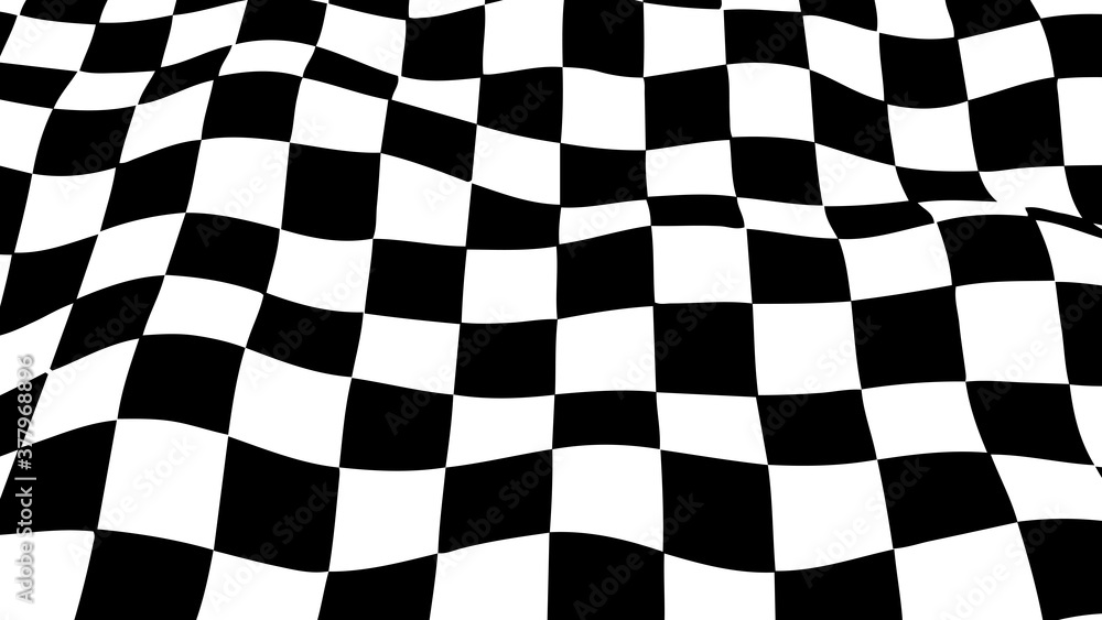 Leinwandbilder Distorted grid. Wave is a distortion effect. Optical illusion. Circular mesh stripes or background with wavy distortion effect.