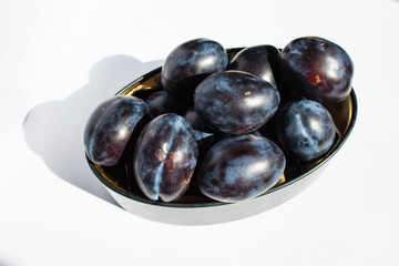 Plums, very beautiful blue plums .close up