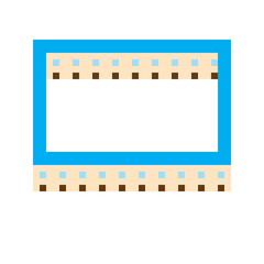 Big palace. Vector pixel art.	