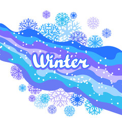 Fototapeta na wymiar Winter background with snowflakes.