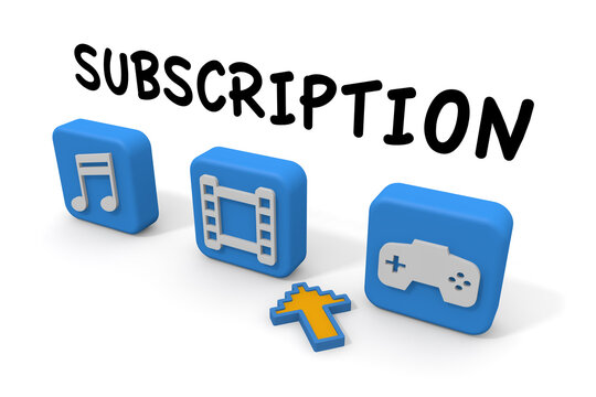 Register for a subscription service. Flat-rate business model. application.