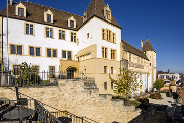 Fototapeta na wymiar Neuchatel castle in Switzerland