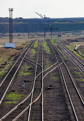 Fototapeta na wymiar Ekibastuz, Kazakhstan. Railway station 
