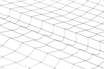 Fishing net black silhouette pattern isolated on white