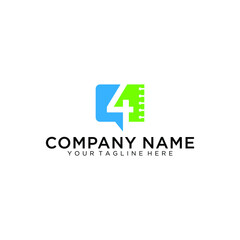 Book chat logo design concept on white background