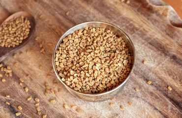 Fenugreek seeds in a bowl