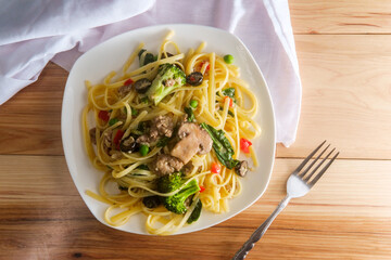 Loaded Italian Fettuccine Alfredo