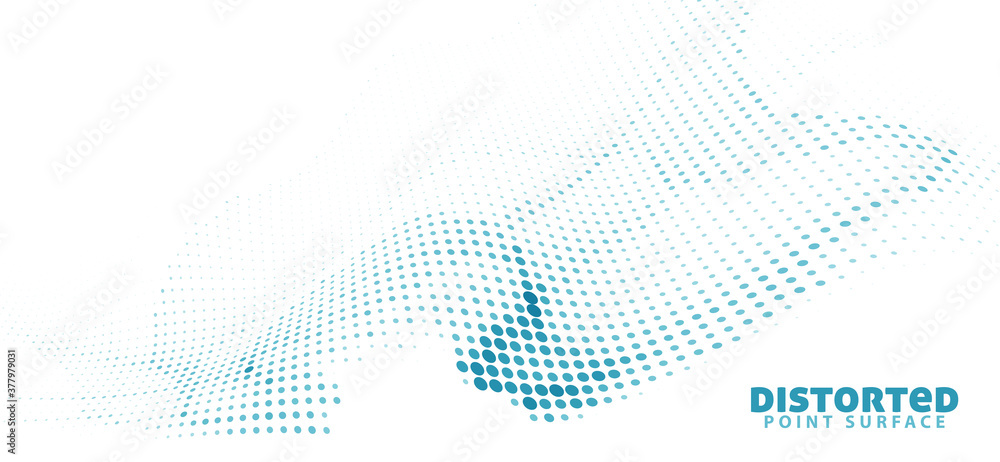 Aufkleber Distorted pelorous color point surface with halftone effect. Simple graphics