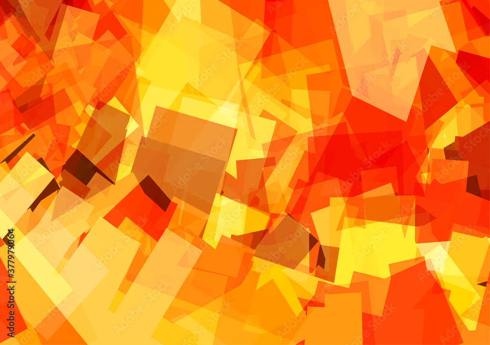 Poster abstract geometric red and yellow chaotic background