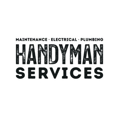 Handyman Service Logo Branding Vector Text Illustration Background