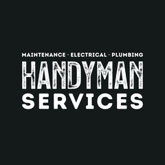Handyman Service Logo Branding Vector Text Illustration Background