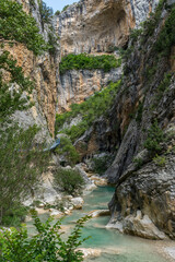 Vero river canyon in Alquezar, Spain