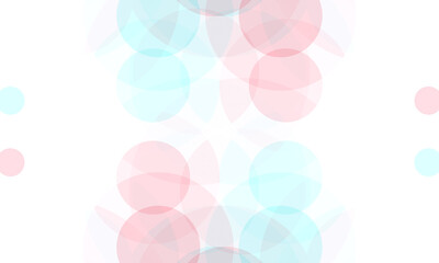 Abstract red blue circles on white background. Modern graphic design element.