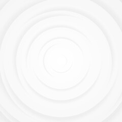 White gray circles abstract background.3D illustration with paper cut style.