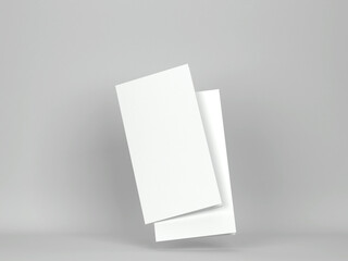 Naklejka premium Blank trifold brochure mockup