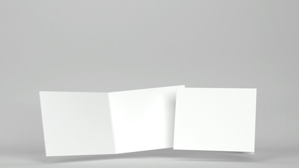 Blank greeting card or brochure mockup