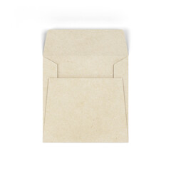 Blank paper square envelope mockup