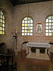 Italy, Ravenna, the basilica of Saint John the Evangelist interior altar.