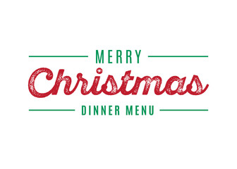 Merry Christmas, Dinner Menu Text, Holiday Dinner, Menu Vector Text Background