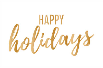 Fototapeta premium Happy Holidays Vector Text, Christmas Text, Holidays Illustration Background for flyers, post cards, greeting cards, scrapbooks, web 