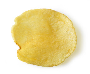 potato chip on white background