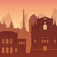 Ljubljana, Slovenia famous city scape view.