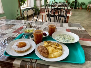 lunch in the dining room