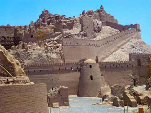 Ancient ruins of the castle, fort in Bam (Arg-e Bam) in Iran