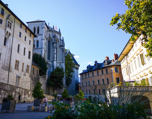 Fototapeta premium View of a noble palace, residence of the Dukes of Chambery and center of government in the Middle Ages