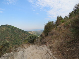 Slate stones on road