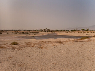 Abandoned desert oasis