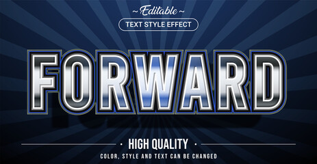 Editable text style effect - Forward theme style.
