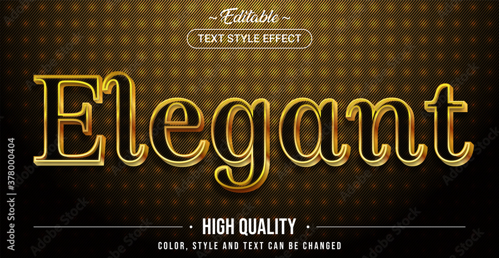 Poster Editable text style effect - Elegant theme style.