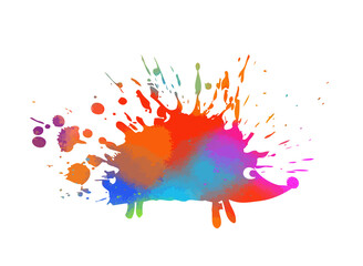 A multicolored abstract hedgehog. Vector illustration