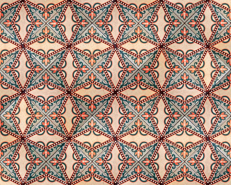 Ancient hydraulic tiles pattern