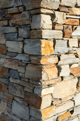Stone schist wall corner
