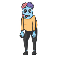 Isolated scary frankestein halloween season icon- Vector