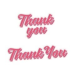 Thank You Text, Grateful, Gratitude, Thanks, Handwritten Brush Calligraphy Vector Text Illustration Background