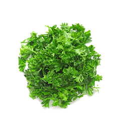 Fototapeta na wymiar Fresh parsley on white background