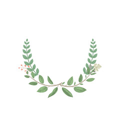 Obraz premium 葉 植物 新緑 緑 楕円形 フレーム